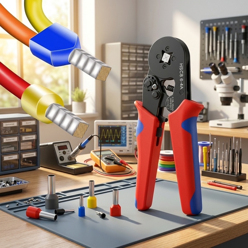 Power Tools China - HSC8 6-4A Fırça Sıkma Aleti, 0.25-10mm²