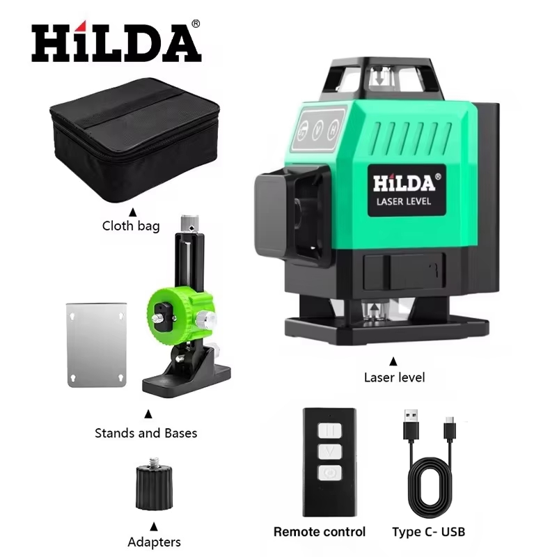 Power Tools That Are Green - HILDA Süper Güçlü Yeşil Lazer Seviyesi
