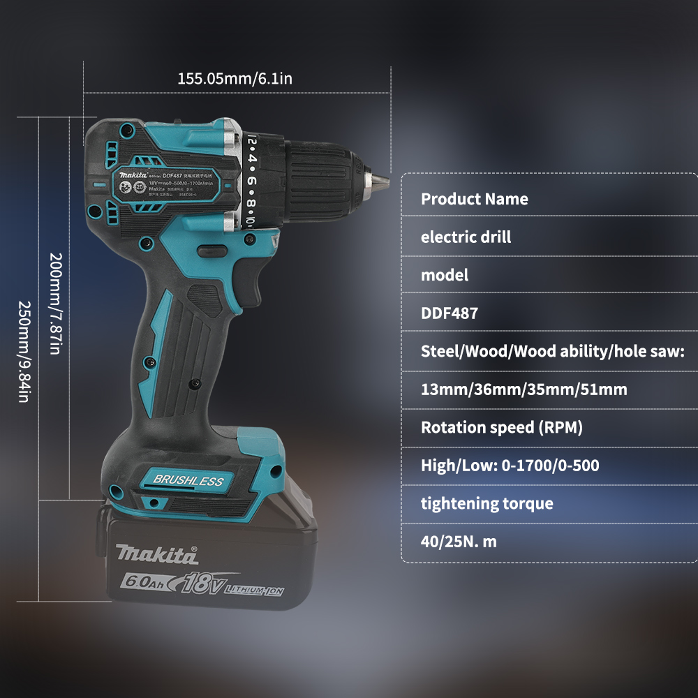 18V Fırçasız Akülü Matkap 410W - Power Tools Icon incelemesi ve fiyatı