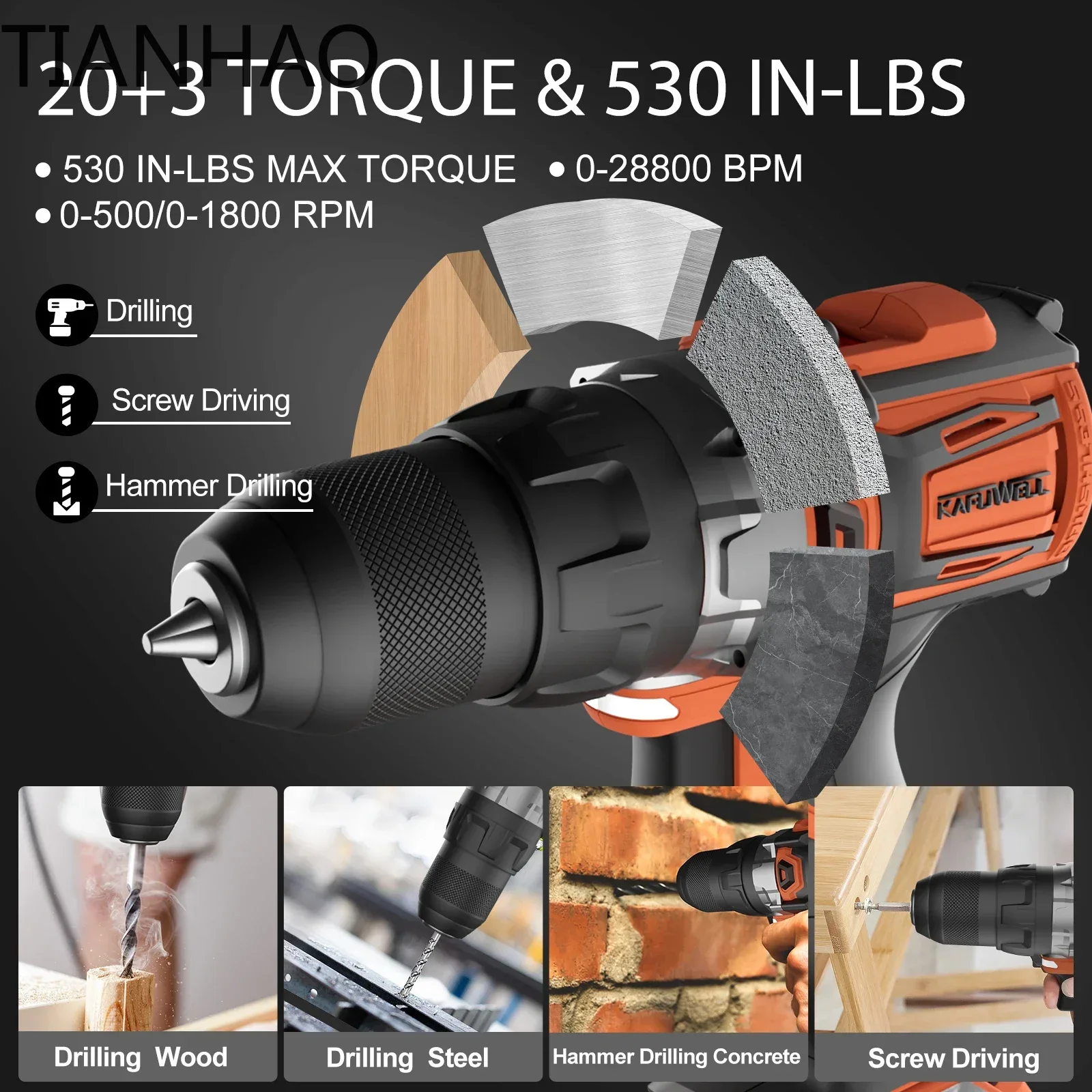 KAFUWELL PA4500 72H 20V Akülü  - Power Tools Combo Kits incelemesi ve fiyatı